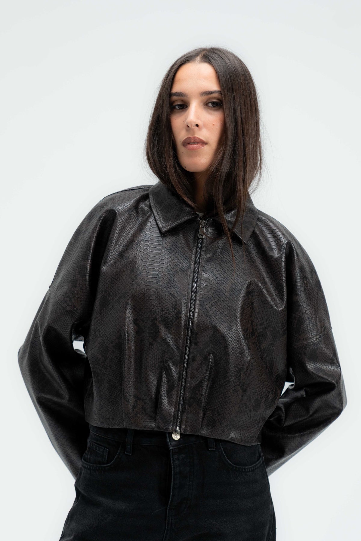 Snakeskin Effect Jacket