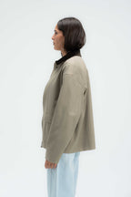 Contrast Collar Jacket