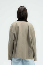 Contrast Collar Jacket