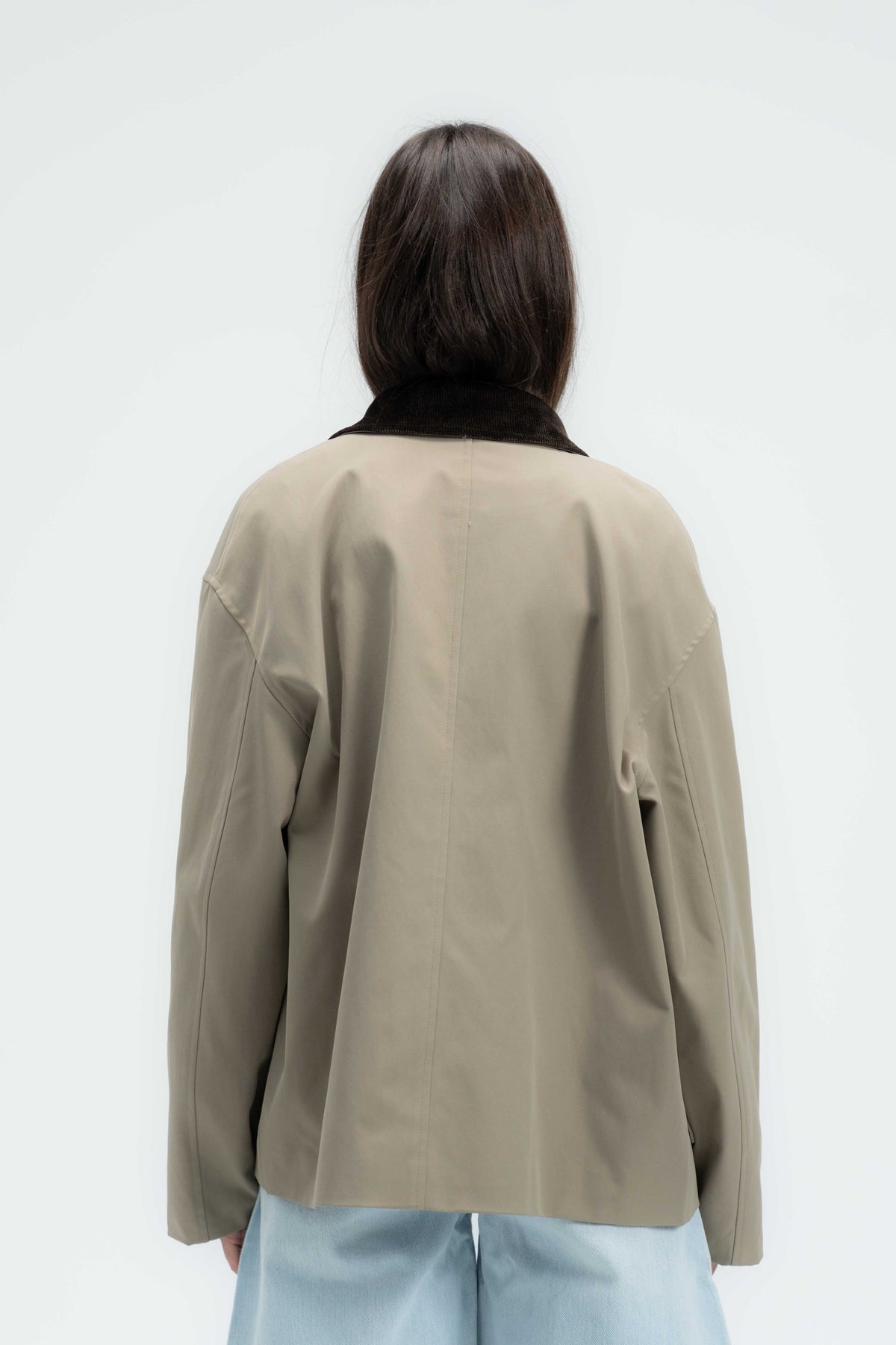 Contrast Collar Jacket