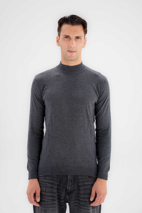 Basic Mock Neck Men Sweater