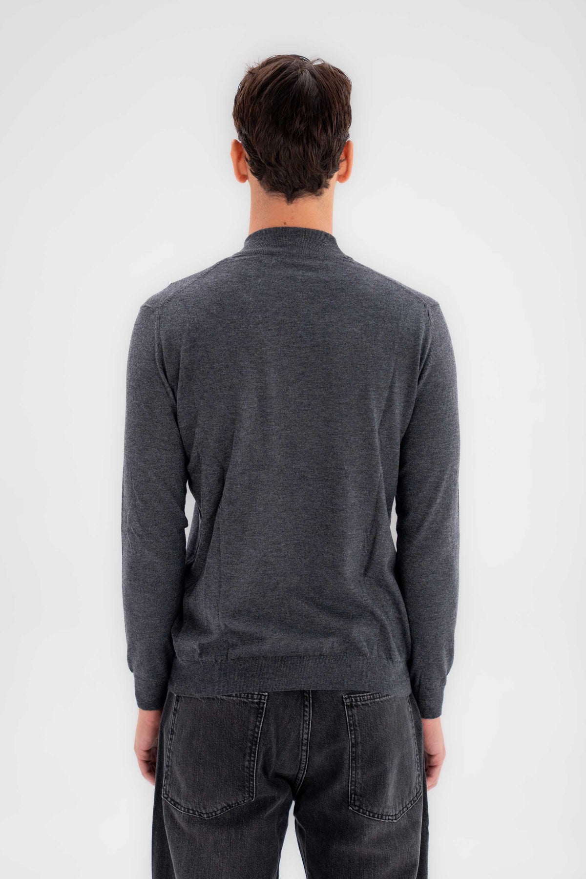Basic Mock Neck Men Sweater