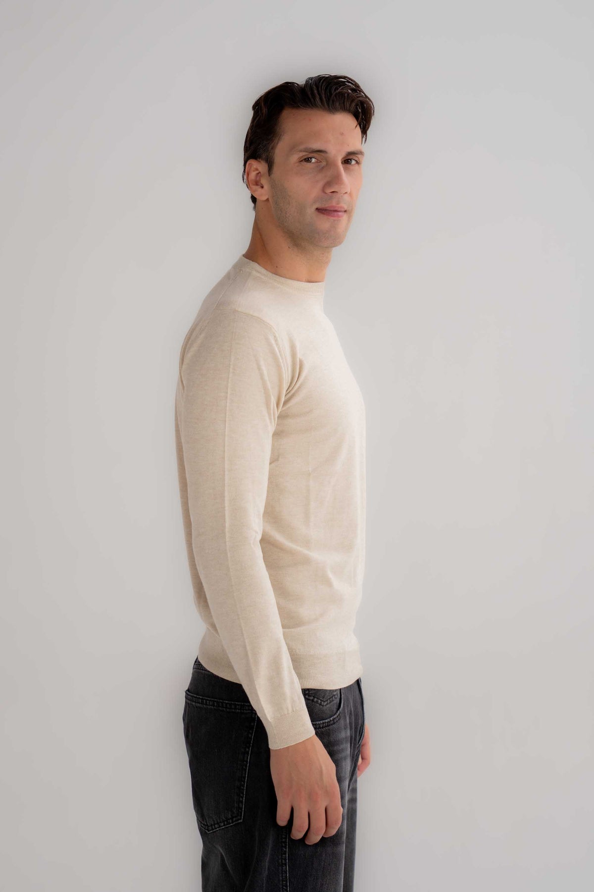 Classic Crew Neck Men Sweater