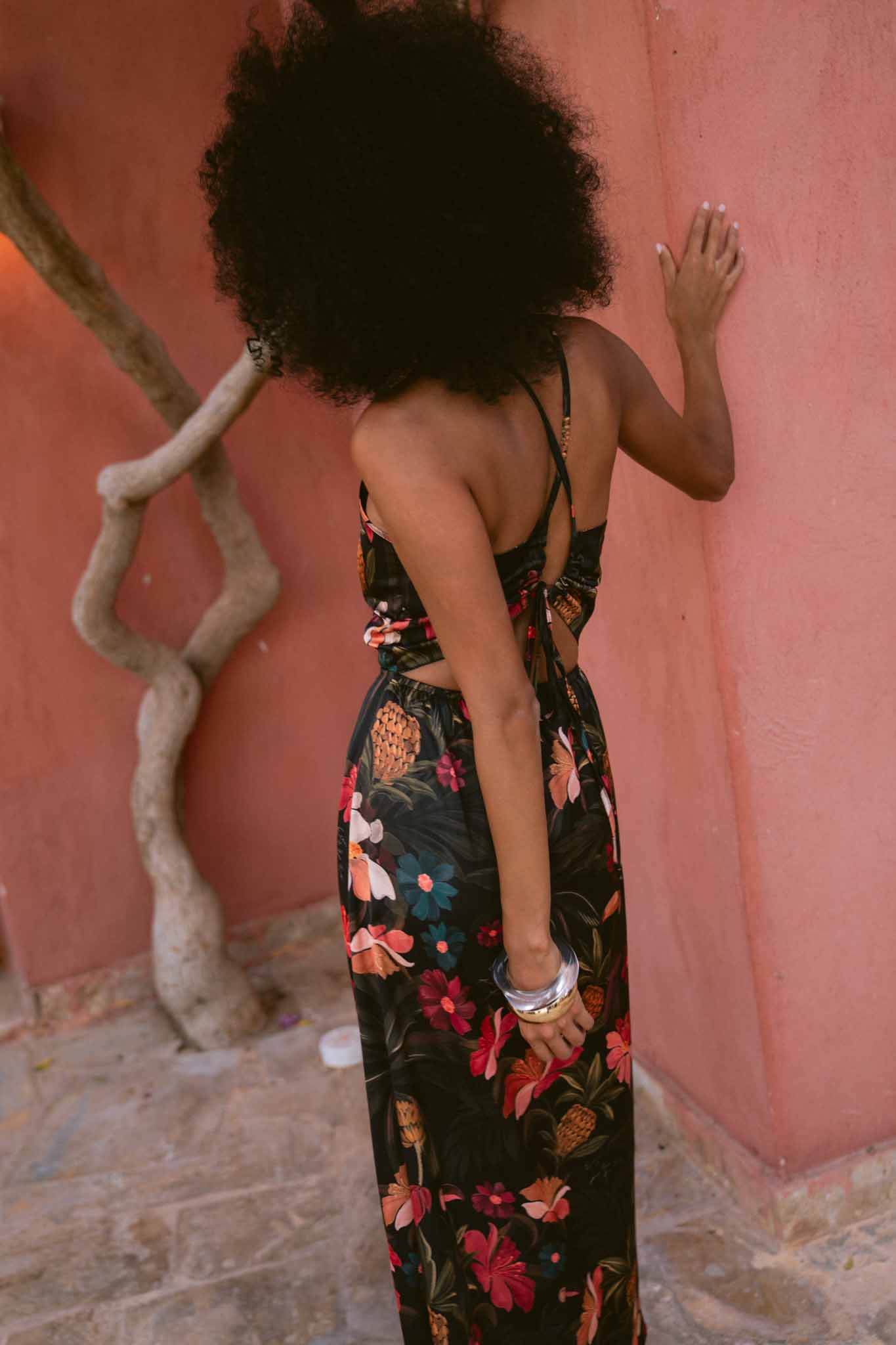 Toucan Tropics Satin Dress