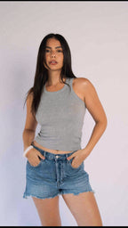 The Weekend Blue Raw Edge Shorts