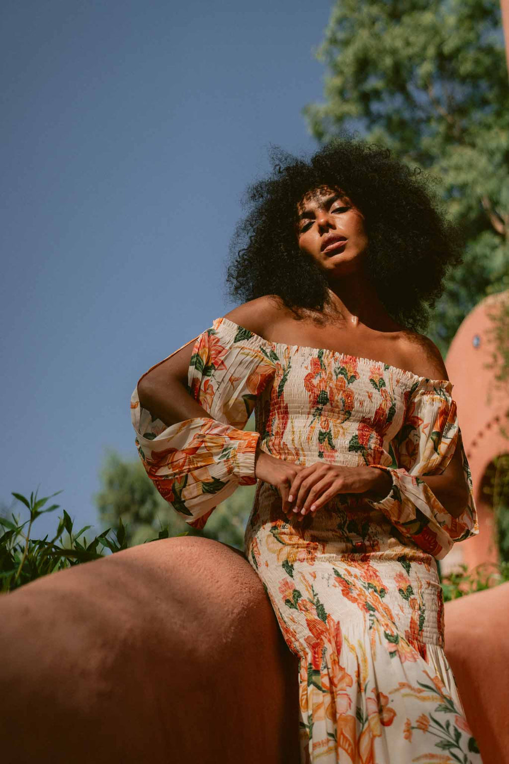 The Palm Poésie Fully Smocked Maxi Dress