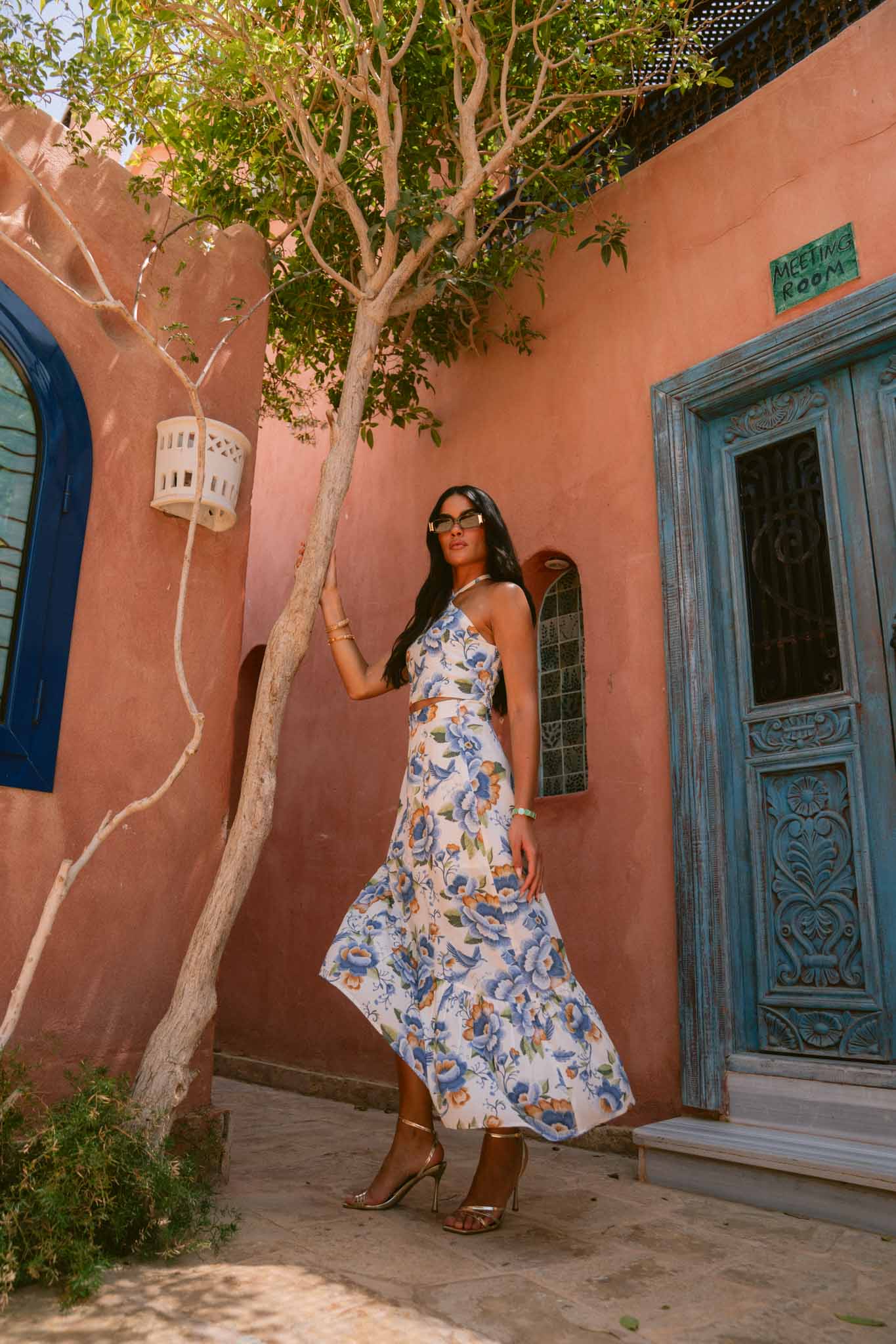 Blue Peony Ruffle Co-ord