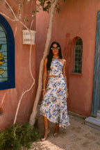 Blue Peony Ruffle Co-ord
