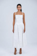 Sunlit Embriodery Hem Dress