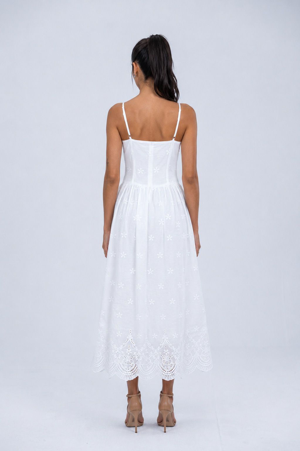 Sunlit Embriodery Hem Dress