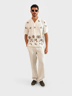 Island Palm Embriodered Shirt