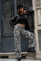 Zebra Wave Denim Pants