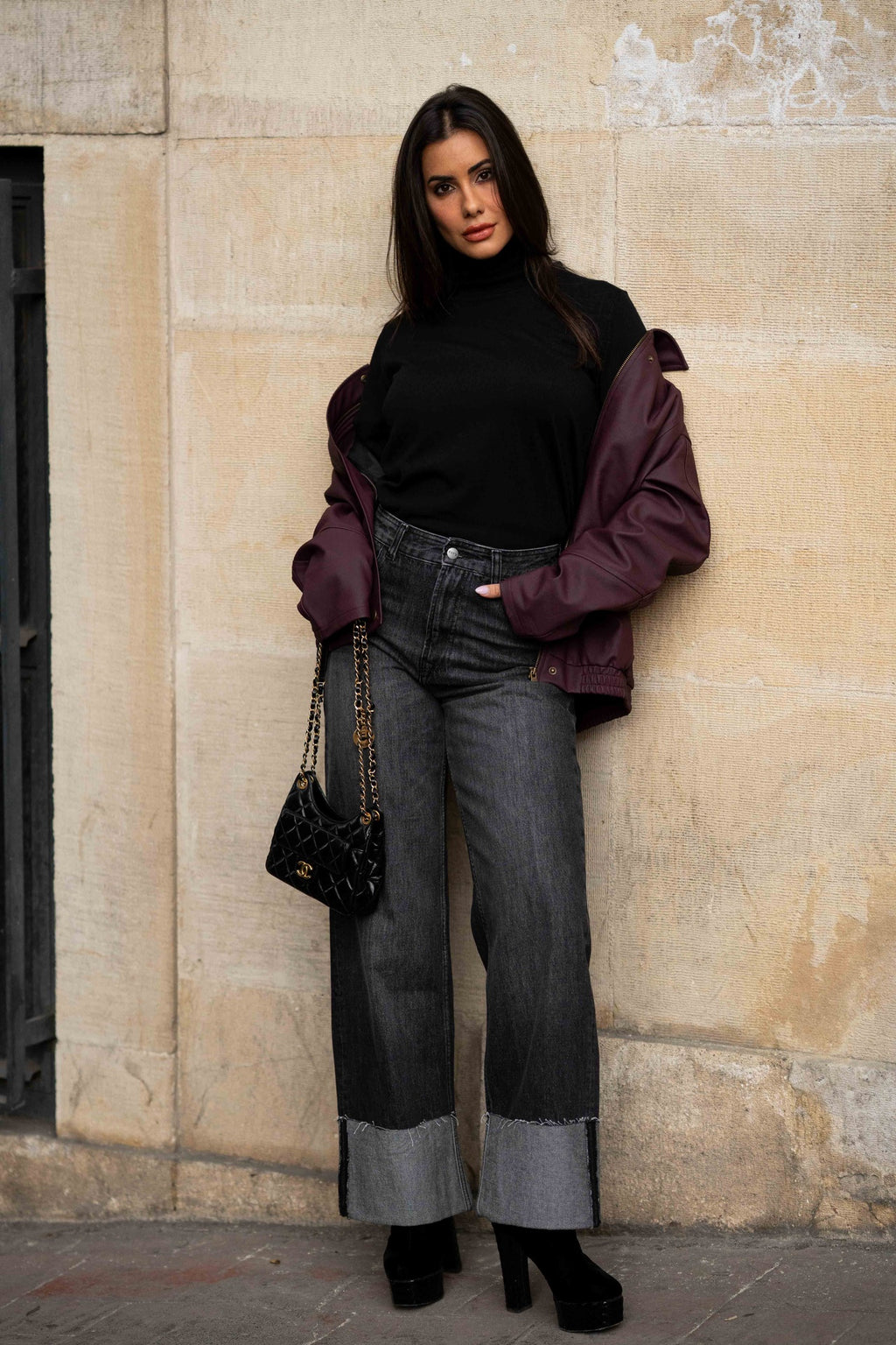 Warm Turtle Neck Knit Sweater