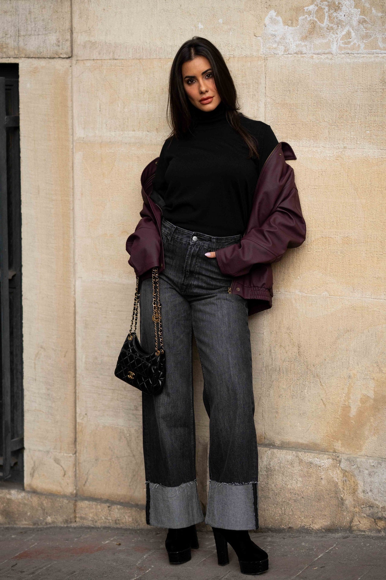 Warm Turtle Neck Knit Sweater