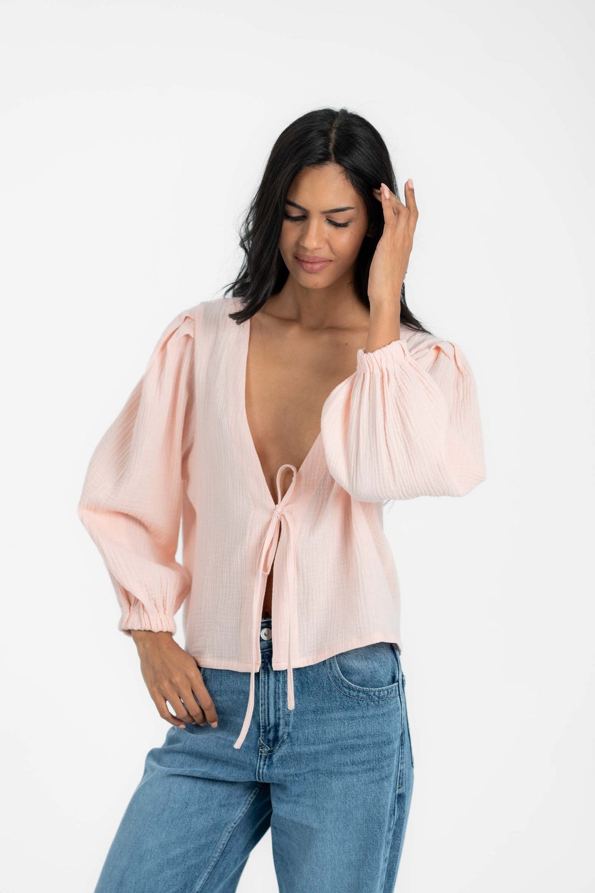Soft Bloom Wrap Top