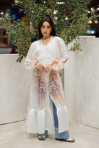 Winged Feather Wrap Dress